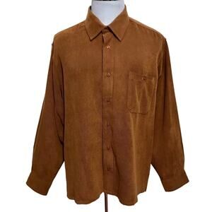 Croft & Barrow Bronze Button Down Shirt Men XL